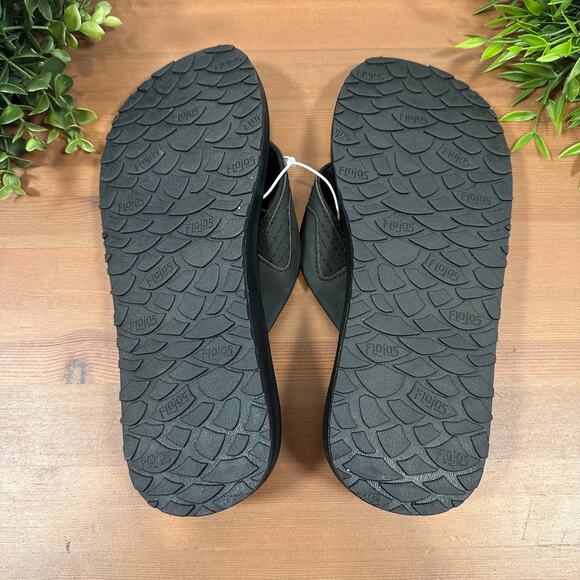 Flojos Men's Black Flip Flop Sandals Size 9 - Picture 4 of 4
